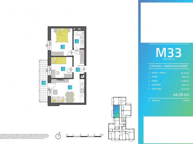 Apartament 49 m2 w sąsiedztwie Manufaktury