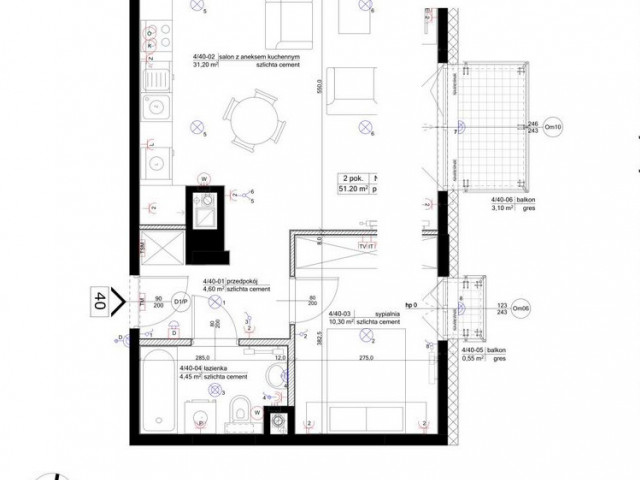 Nowoczesny apartament 51,2 m2- centrum Łodzi